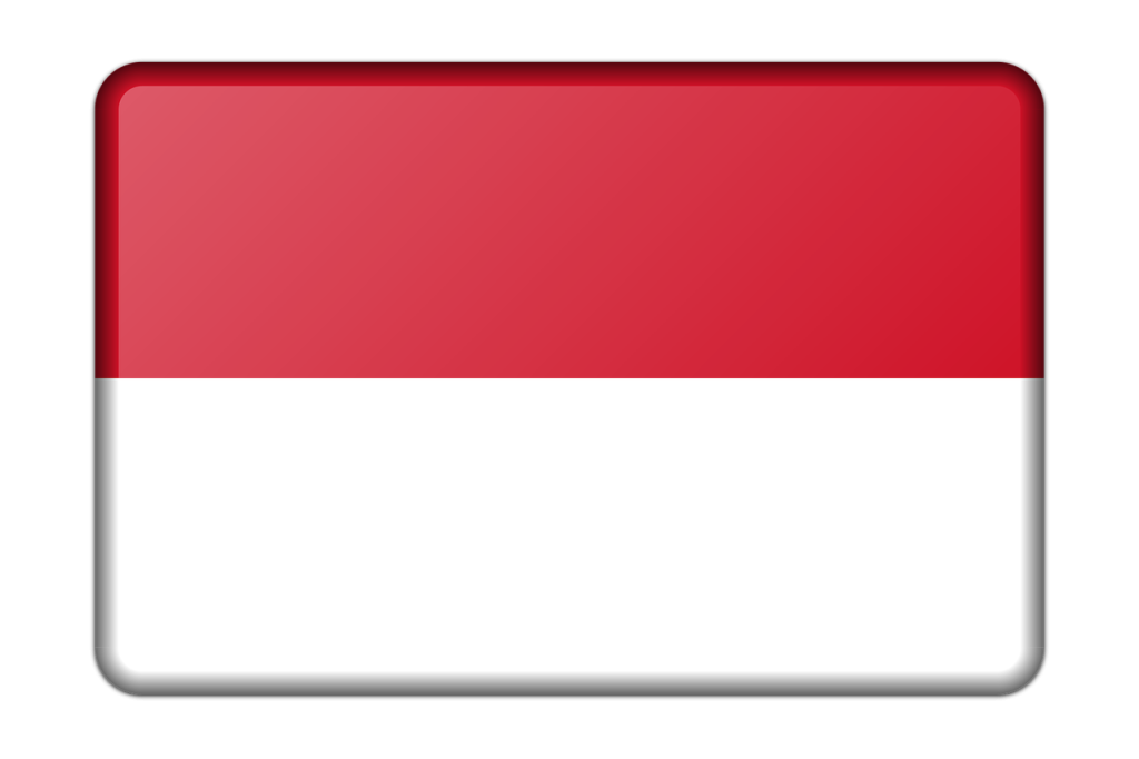 Indonesia Flag vs Monaco Flag