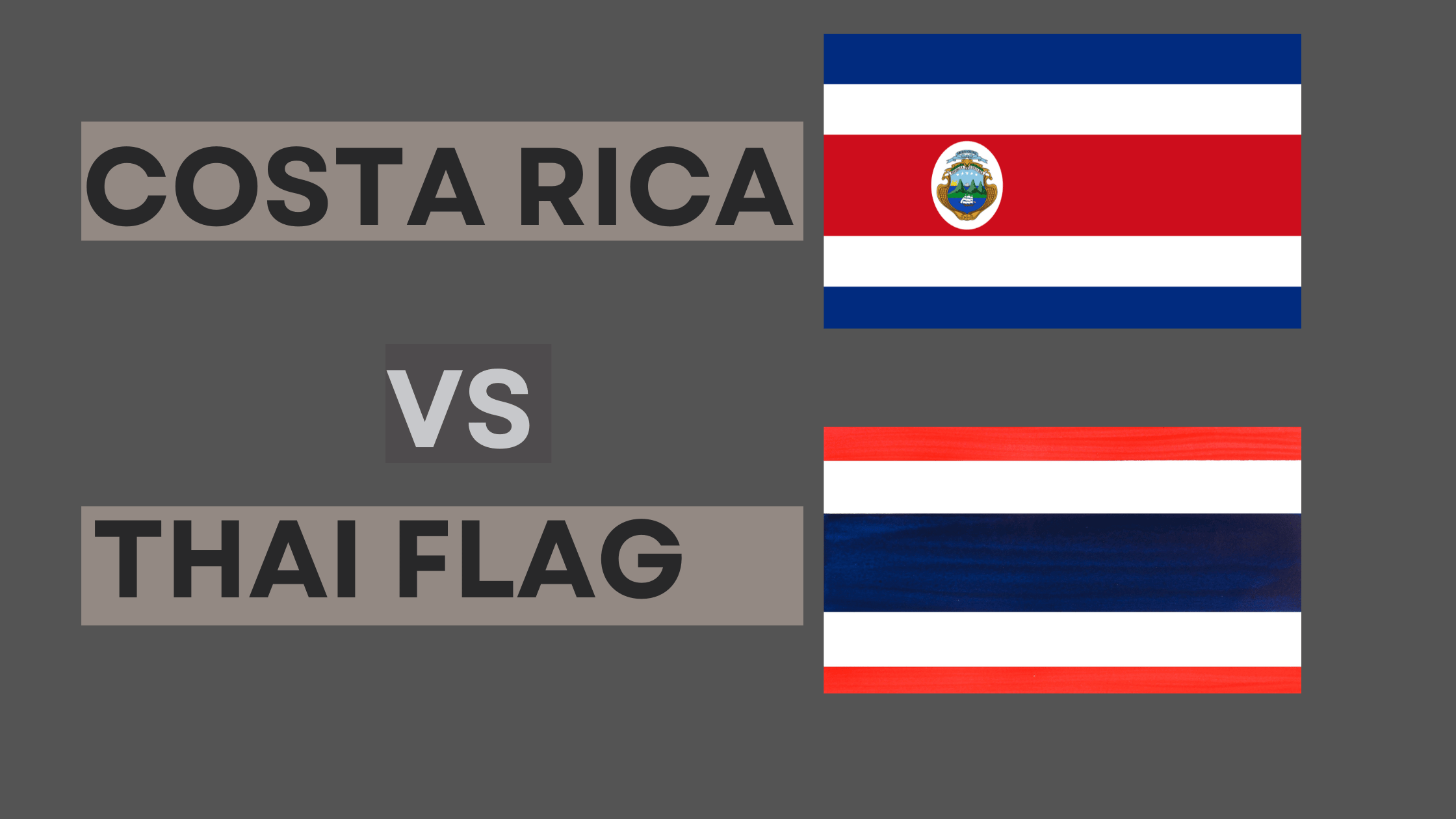 Shemale At Nude Beach - Costa Rica flag Vs Thailand flag (Spot the differences)