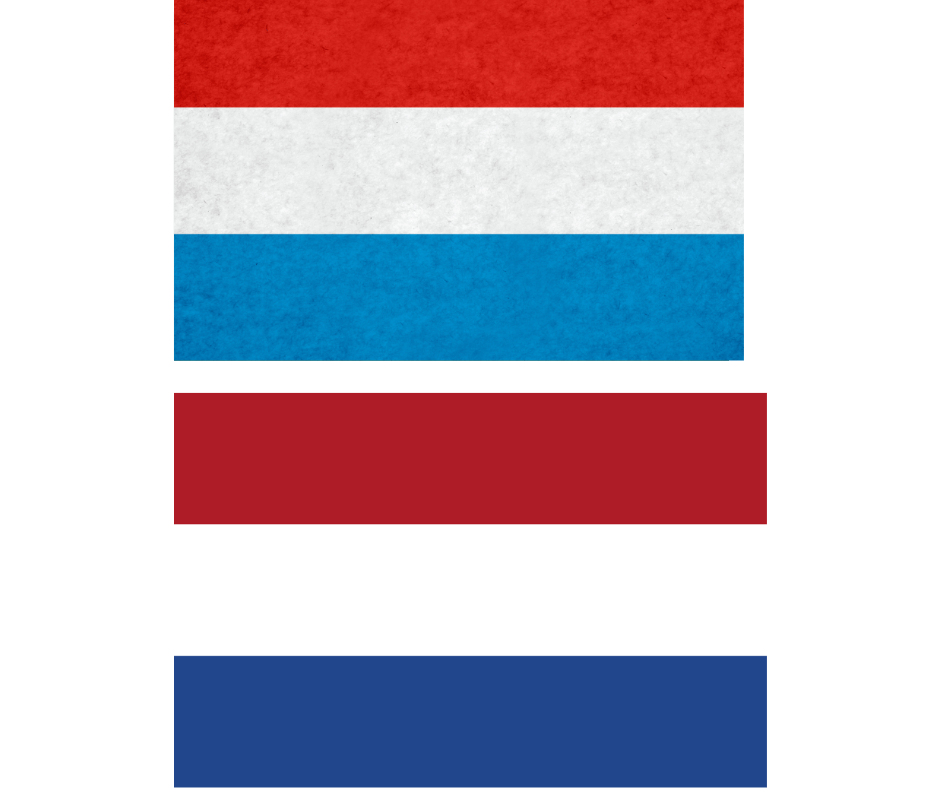 Netherlands flag vs Luxembourg flag